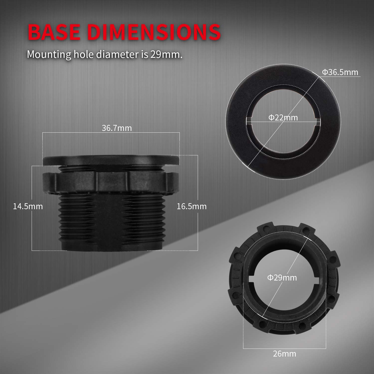 Daiertek Round Rocker Switch 12V 20A Led Dc Round Shell 3 Pin With 12 Volt Red Led Lighted Automotive Car Truck Rocker Toggle Switch On Off -5Pack