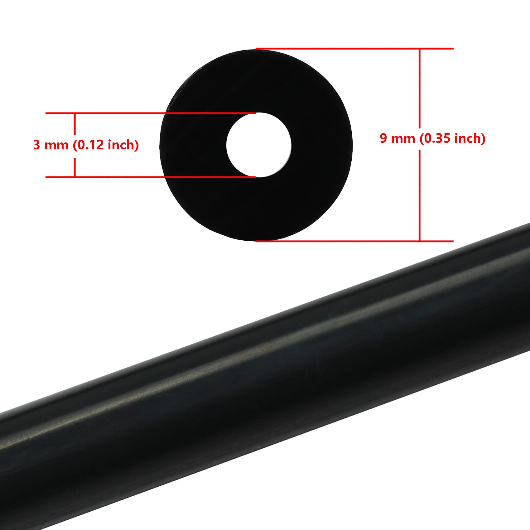 Ucreative 5Ft Id 1/8'' (3Mm) High Temperature Silicone Vacuum Tubing Hose 130Psi Max Pressure Black
