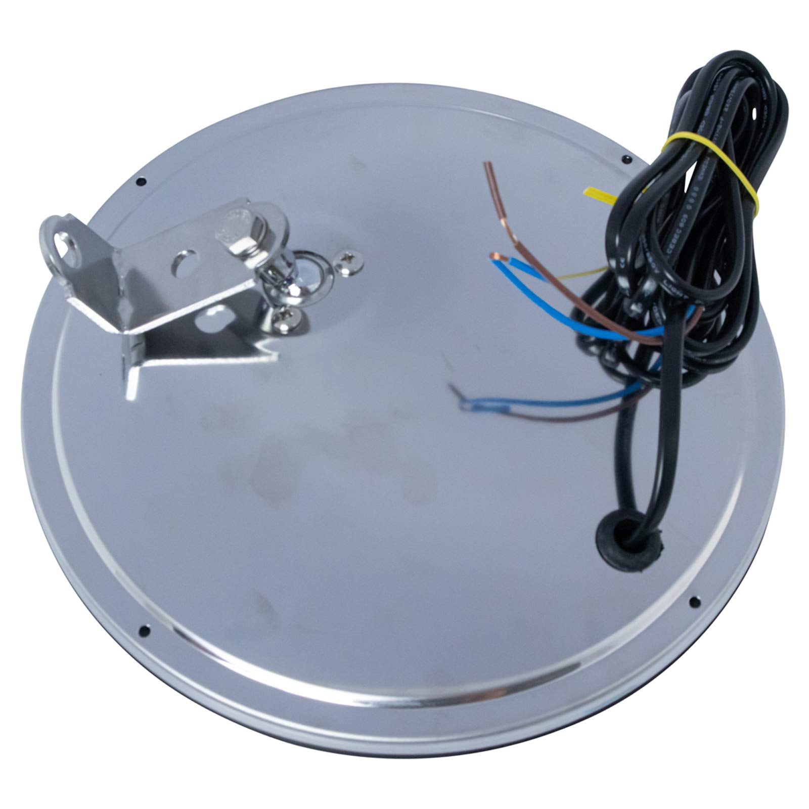 Trq 8.5'' Round Convex Mirror Pair Set Stainless Steel Heated Offset Stud W/Bracket