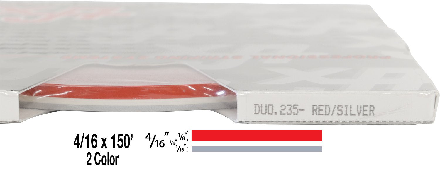 Universal Duo-Tone 0204235 - Auto Customizing 2 Color Dual Pinstripe - 4/16'' X 150' (1/8    Stripe, 1/16'' Gap, Then 1/16    St
