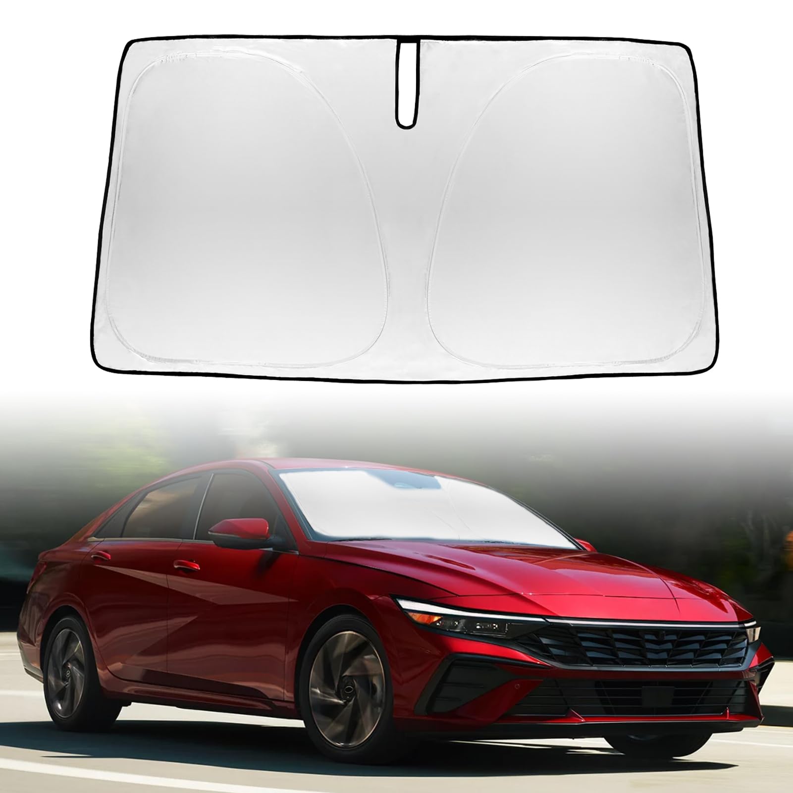 Windshield Sun Shade Car Sunshade For Hyundai 2020-2024 Windshield Cover For 2022 2023 Elantra 240T Reflective Foldable Front Wi