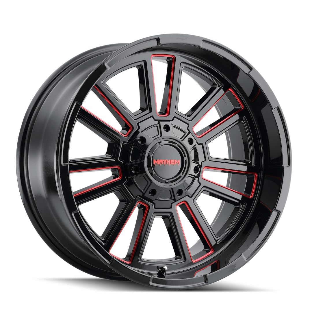 Mayhem Apollo 8115 Gloss Black Milled Prism Red Milled 20-10 8-170 -19Mm 125.2Mm