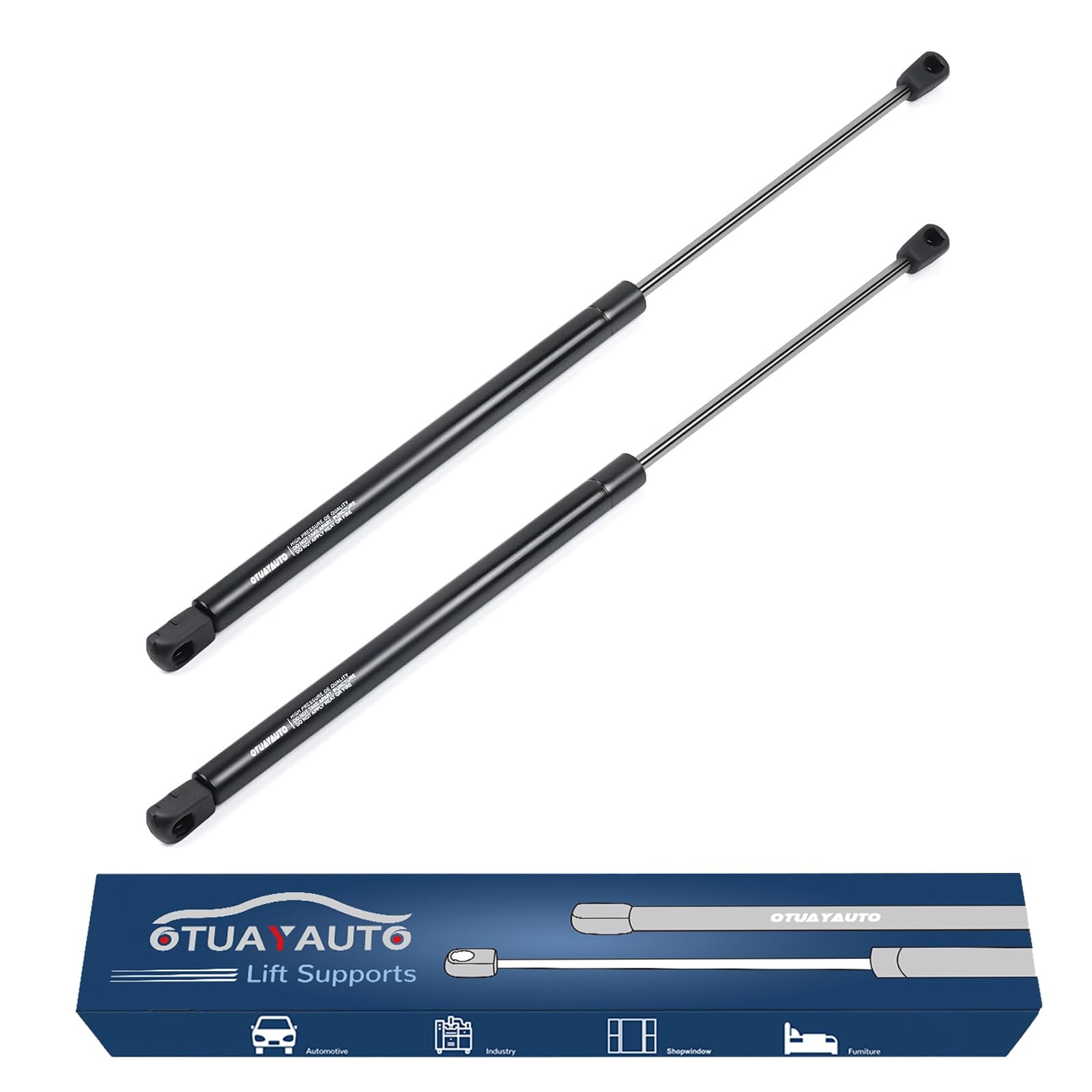Otuayauto 20 Inch Gas Strut - 356N/80Lbs Universal Lift Support - C1608053 Gas Shocks For Tool Box Shock, Truck Cap Strut, Hydra
