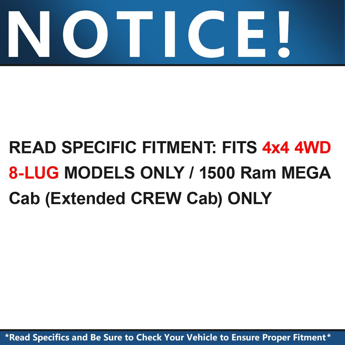 Detroit Axle - Front 4Pc Ball Joints For 2003-2013 Dodge Ram 2500 3500, 2004 2005 2006 2007 2008 2009 2010 2011 2012 Replacement 2 Upper Ball Joints 2 Lower Ball Joints
