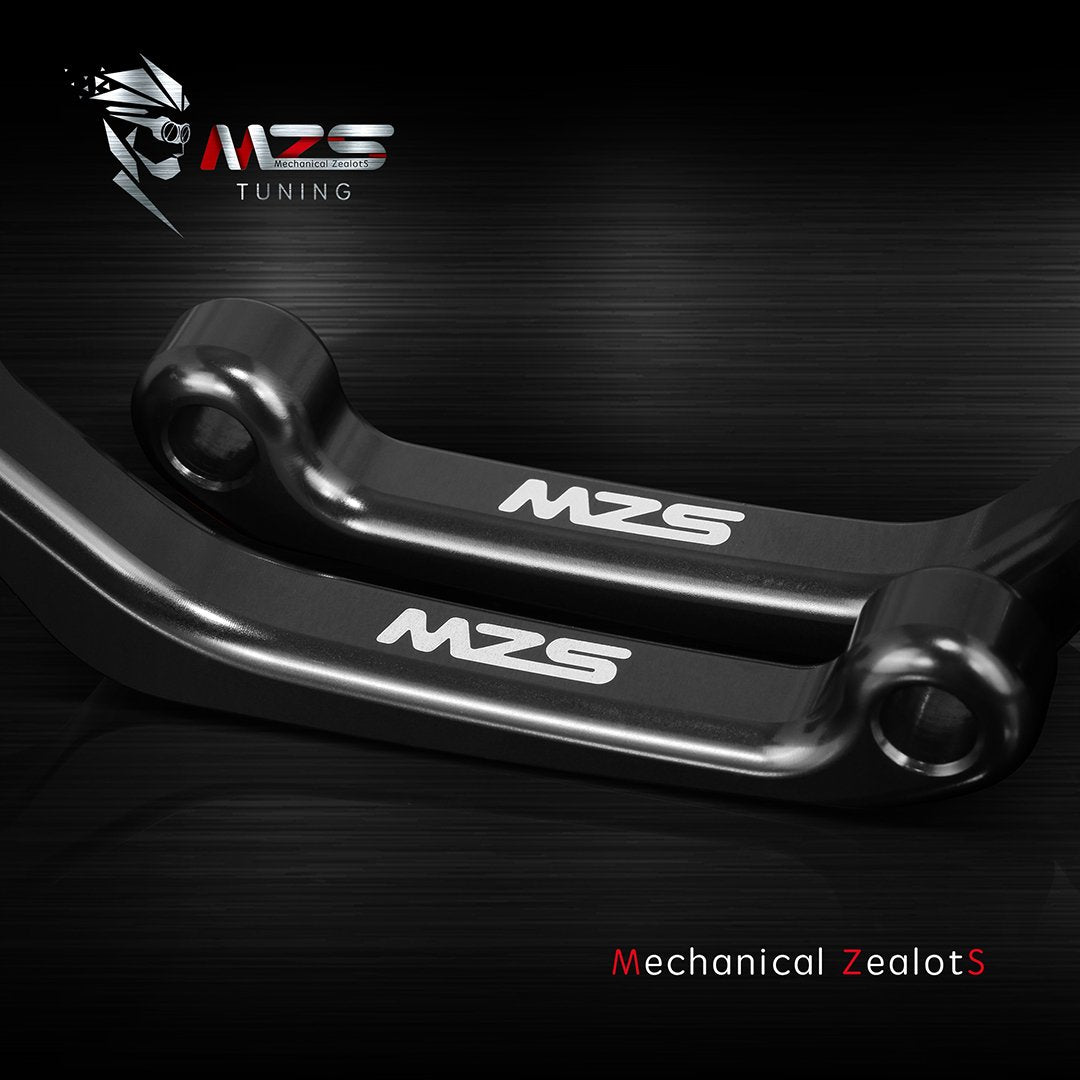 Mzs Black Dirt Bike Brake Clutch Levers Pivot Adjustable Cnc Compatible With Klx125 10-16 | Klx250 Klx250S Klx250Sf 08-20 | Klx2
