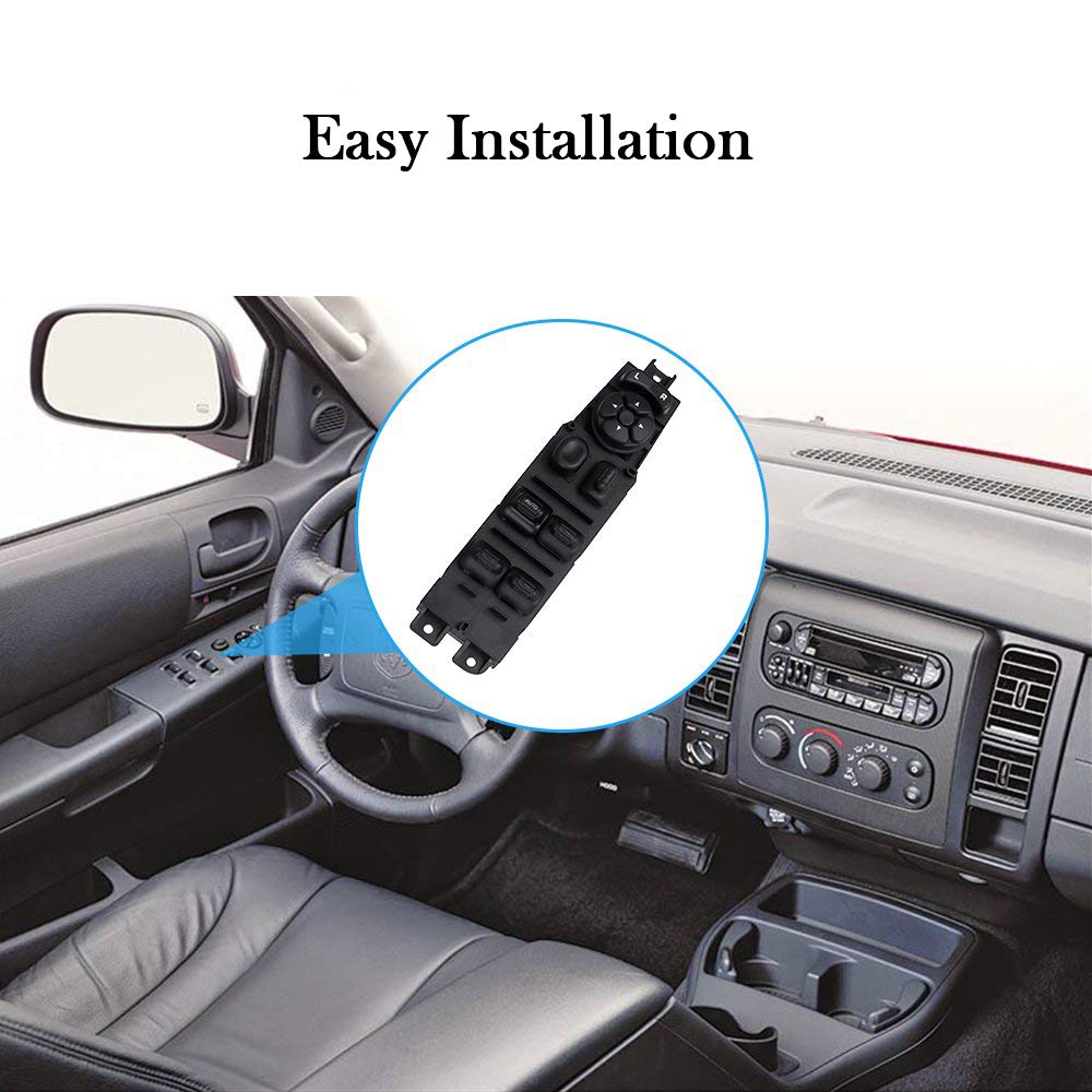 Master Power Window Switch 56049805Ab Replacement For Dodge Ram 1500 2500 3500 2002-2010, Dodge Dakota 2001-2004, Dodge Durango 2001-2003