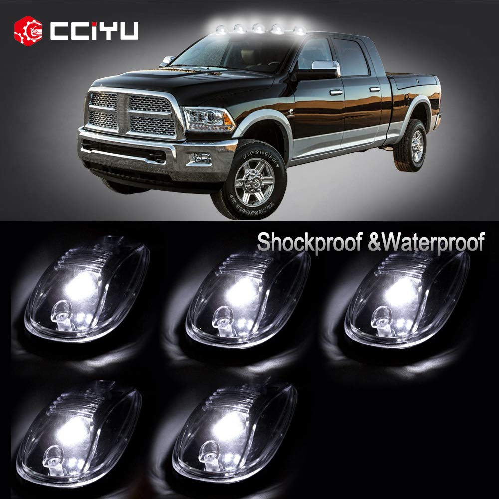 Cciyu 5 Pack Cab Roof Marker Running Light Led Replacement Fit For 2003-2017 For Dodge For Ram 1500 2500 3500 4500 5500 Cab Mark