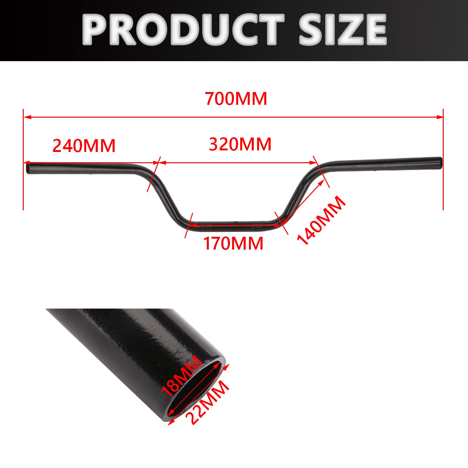 AnXin Motorcycle 7/8'' Drag Handlebars High-Rise Tracker Handle Bars Universal For Sportster XL 883 1200 Cruiser Bobber Custom C