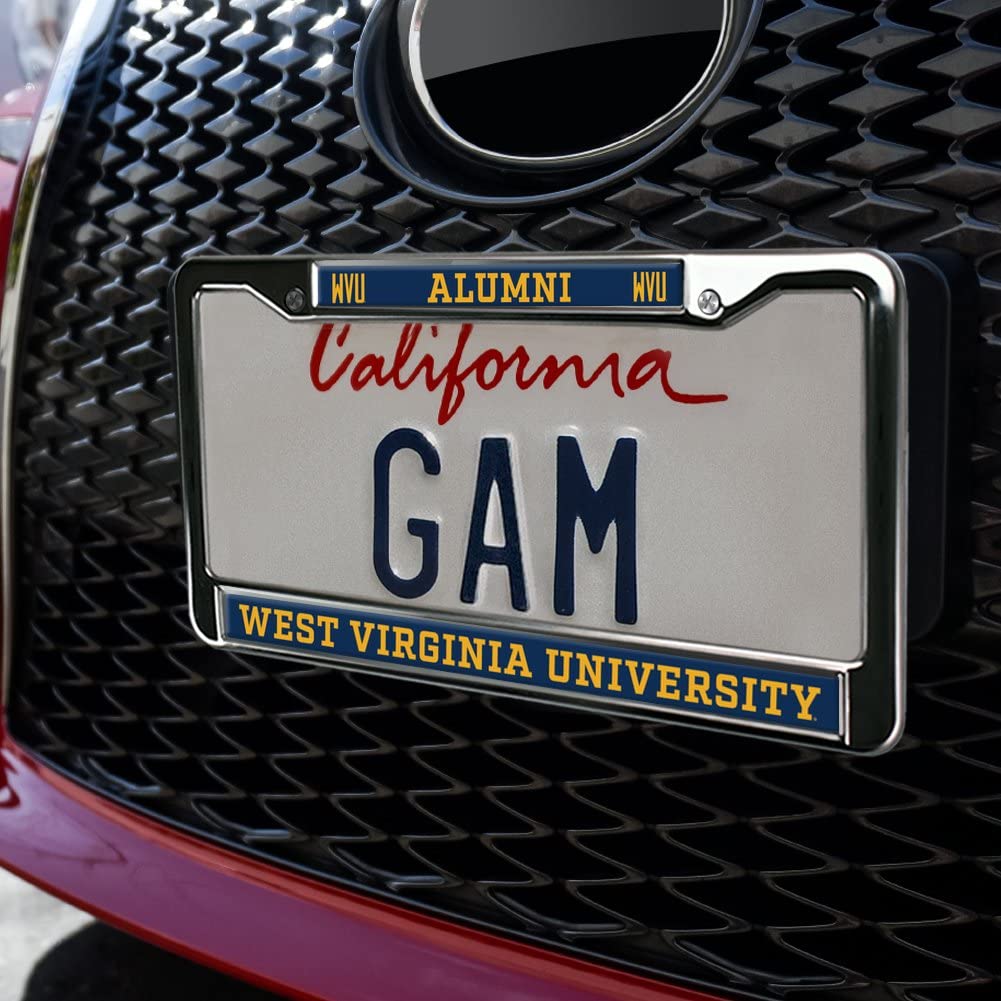 GRAPHICS & MORE Metal License Plate Frame - West Virginia University Alumni, Full Size, One Size