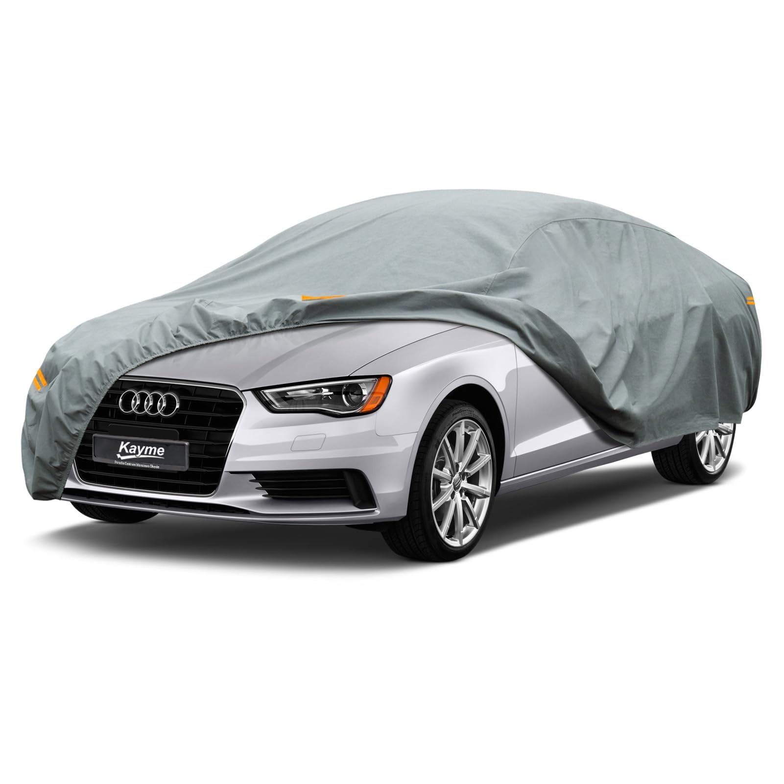 Kayme Heavy Duty Car Cover Custom Fit Audi A3 Sedan Waterproof All Weather For Automobiles, Full Exterior Covers Sun Rain Uv Pro