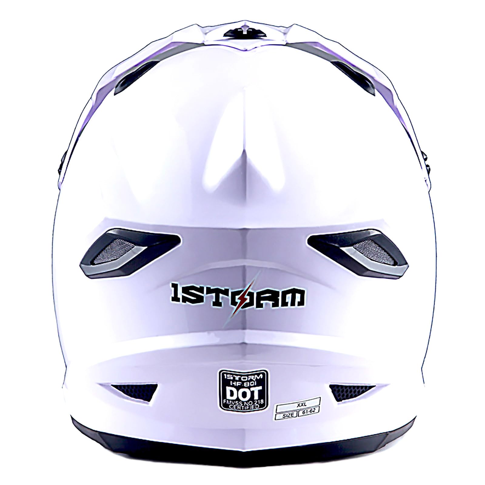 1Storm Adult Motocross Helmet Bmx Mx Atv Dirt Bike Four Wheeler Quad Motorcycle Full Face Helmet Racing Style: Hf801 Glossy Whit