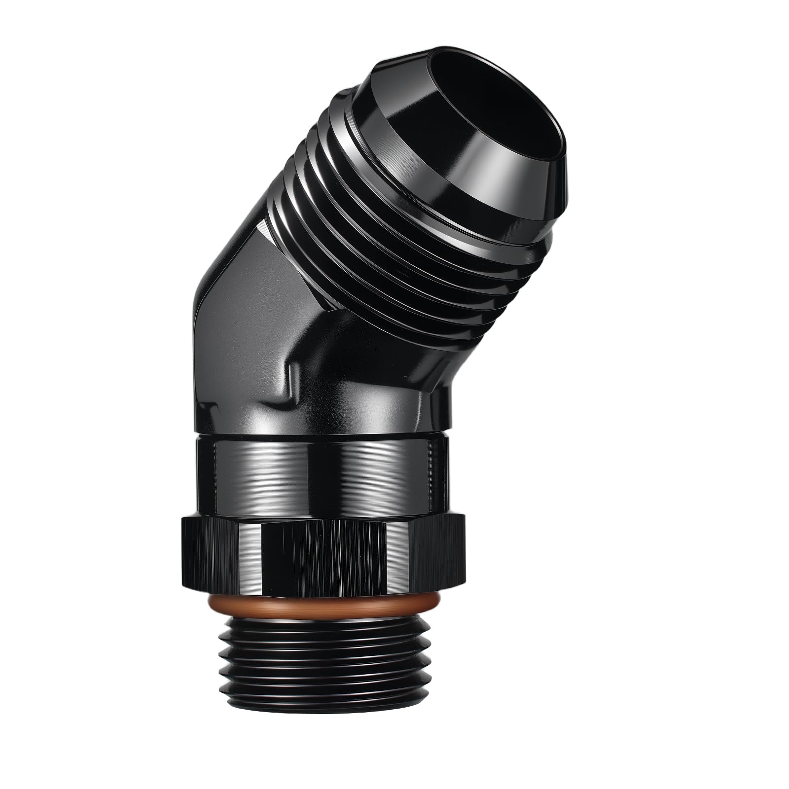 EVIL ENERGY 12AN Flare to 10AN ORB Male Swivel Adapter Fitting 45 Degree Black 1PC