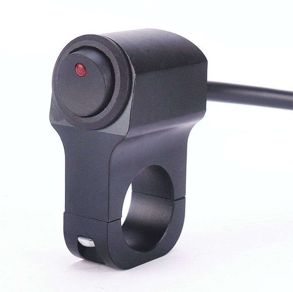 Carviya 12V Motorcycle Handlebar Turn Signal Switch CNC Aluminum with Indicator Light for 1'' 25mm Diameter Handlebar (for Fog L