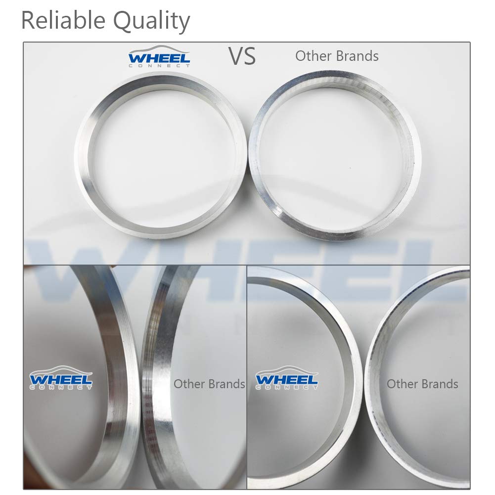 WHEEL CONNECT Aluminium Alloy Hub Centric Rings, Set of 4, OD 108mm ID 78.1mm, Perfect Fit for Wheel Alignment