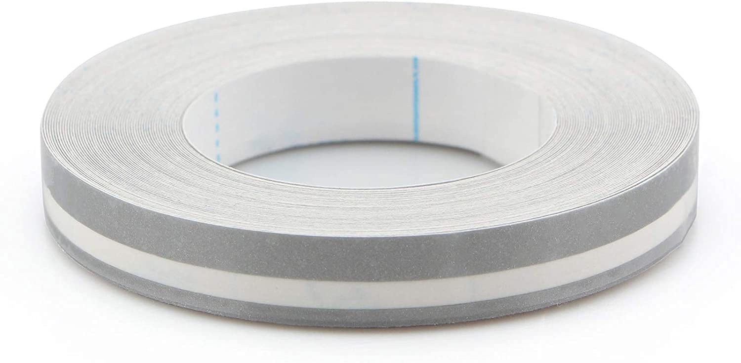 Autrends Vinyl Pinstriping Tape 2-Pack, 32Ft Silver Car Stickers for Auto, Motorcycle, DIY Projects
