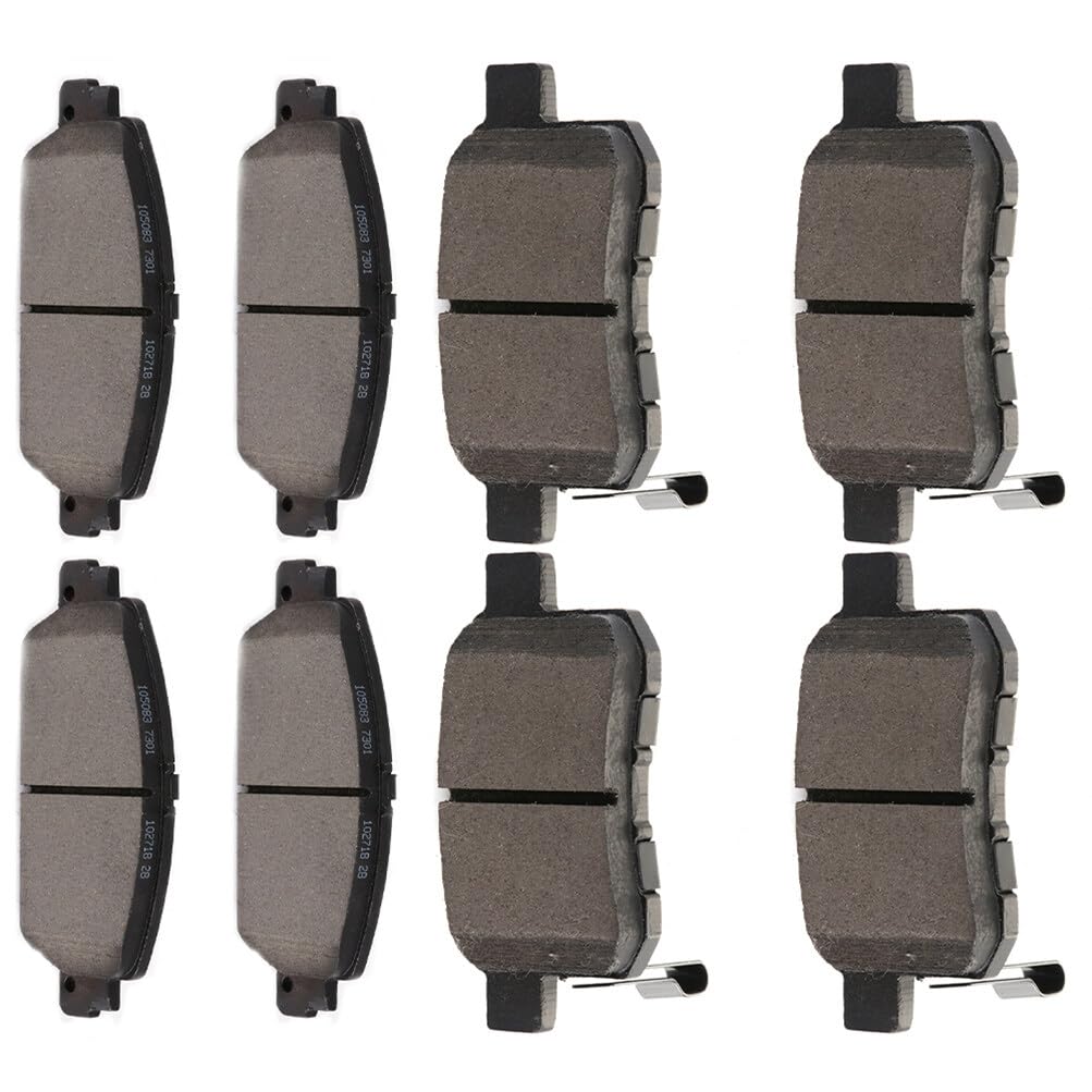 Cciyu D1654 D1451 Front & Rear Disc Brake Pads Kit For Honda For Accord 2013-2017 8Pcs
