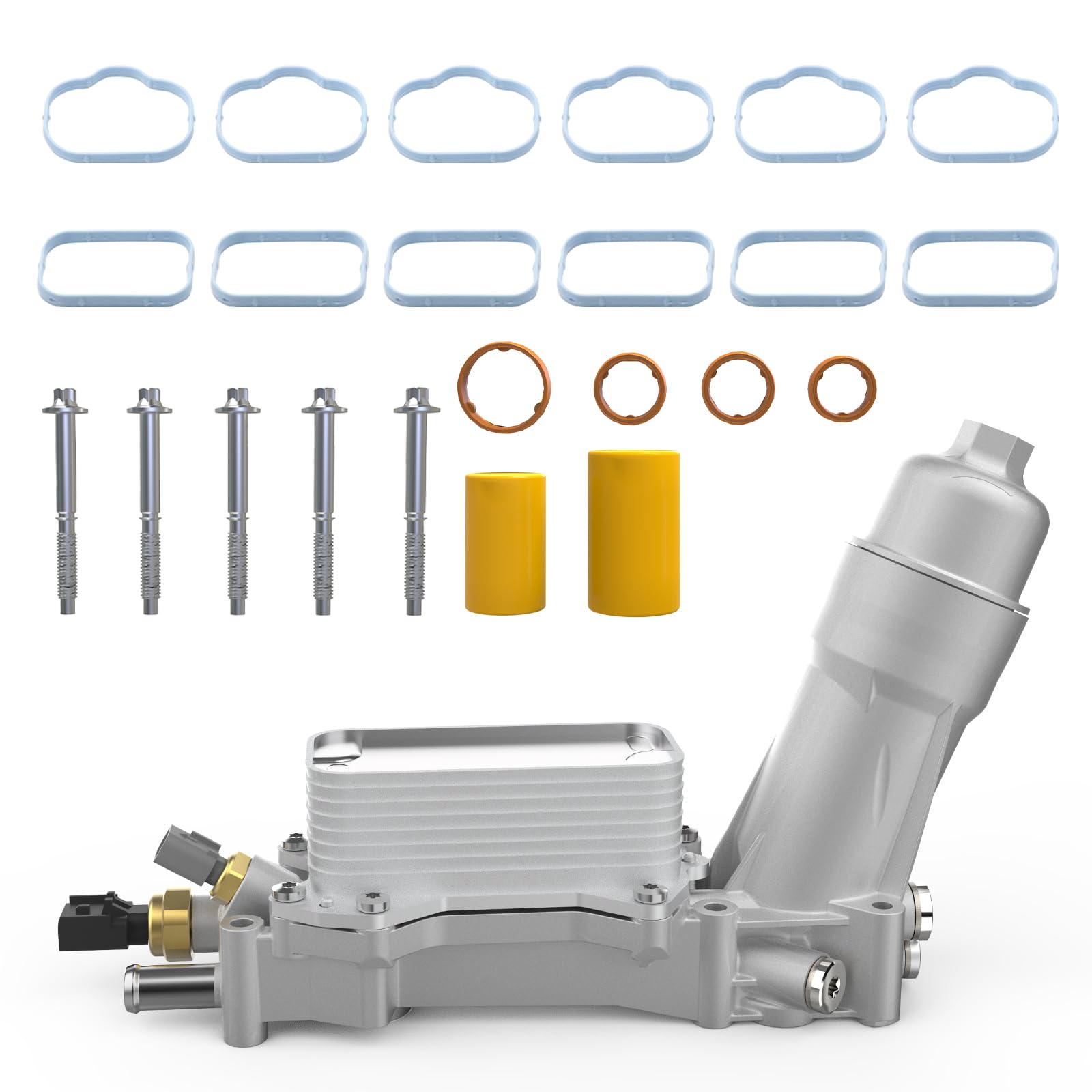 Full Aluminum Engine Oil Cooler for Jeep Cherokee Wrangler JK, Chrysler 300 Pacifica, Dodge Journey Charger Challenger, Ram ProM