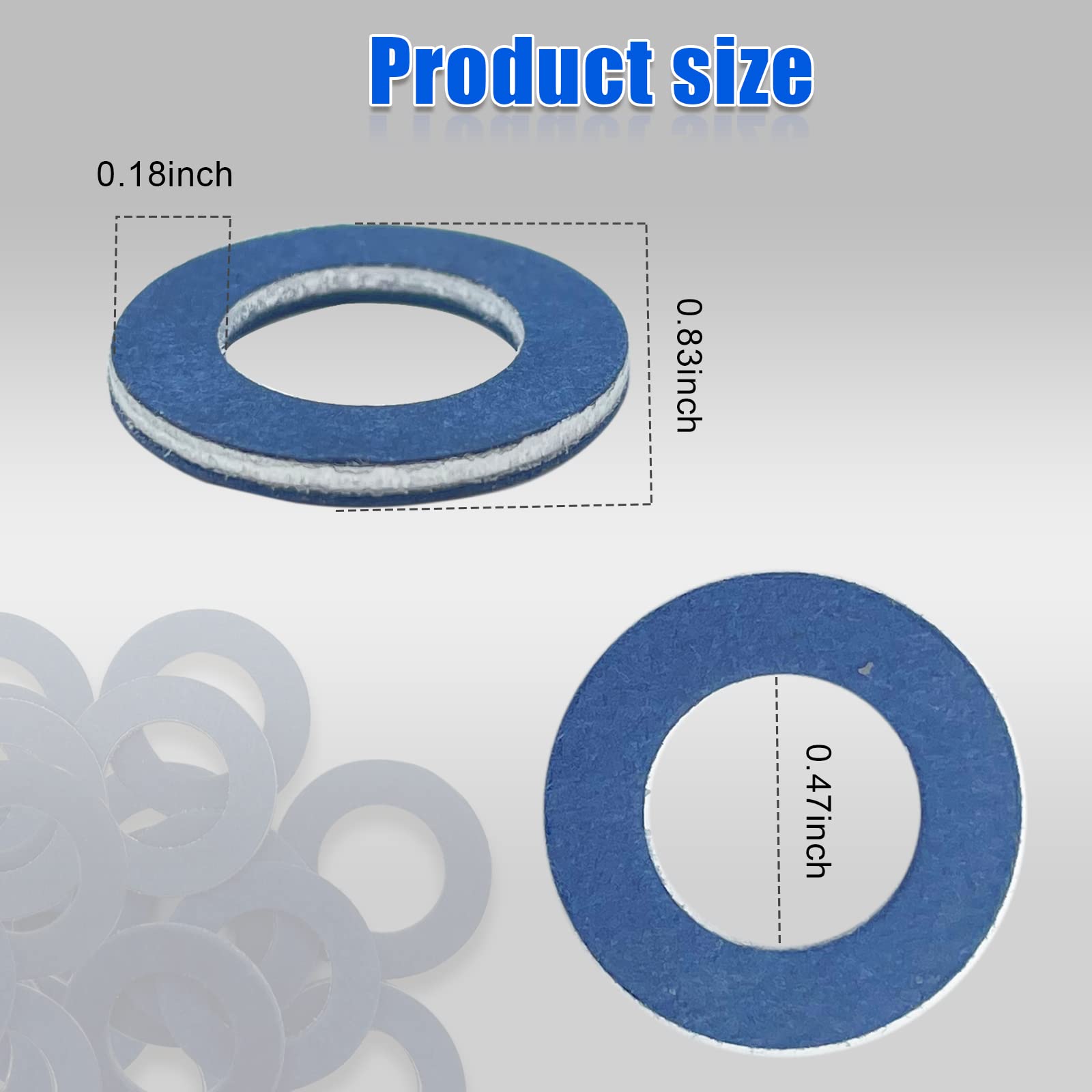 24PCS Oil Drain Plug Gaskets, Crush Washers Replacement for Toyota Drain Plug Washer Replaces, 12mm Aluminum Oil Drain Plug Wash