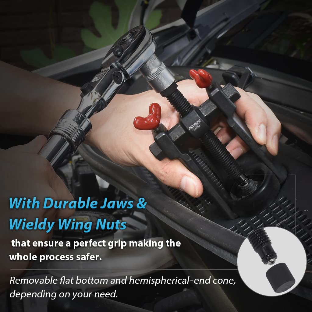 FIRSTINFO F3393 Patented Universal Windshield Wiper Arm Puller/Battery Terminal Removal Tool-Heavy Duty, Adjustable, Made in Tai