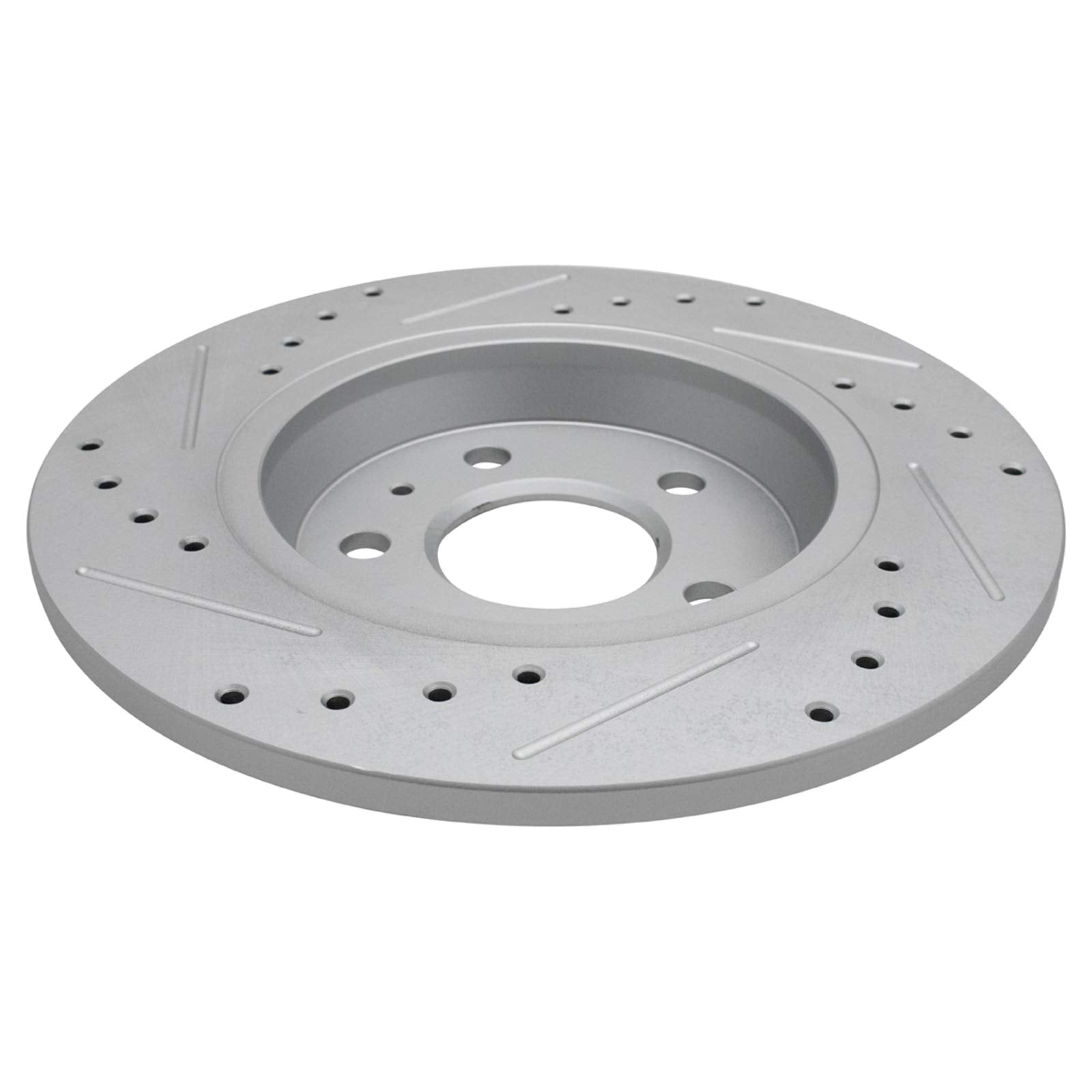 Trq Rear Performance Brake Rotor Drilled Slotted Pair Set For Audi A4 / A4 Quattro / A5 / A5 Quattro / A5 Sportback / A6 / A6 Qu