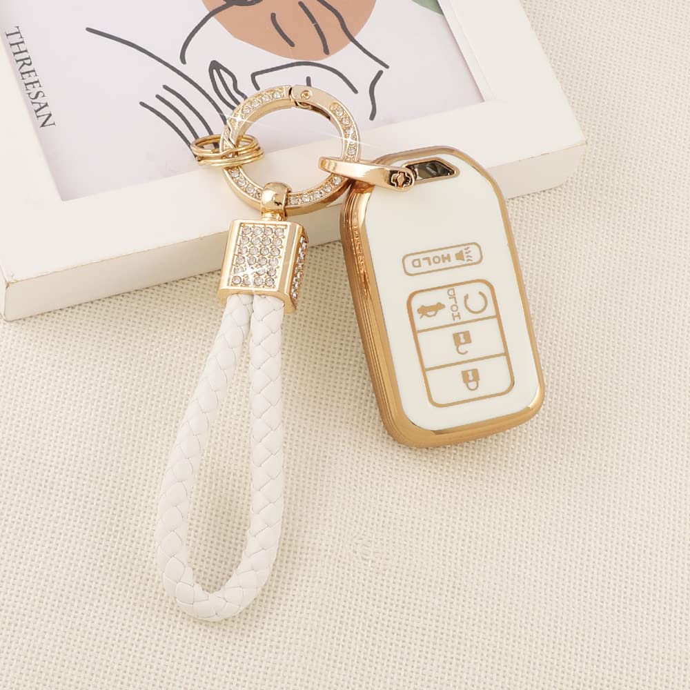 Pifoog Key Fob Cover For Honda Civic Accord Crv Passort Pilot Insight Accessories 5 Buttons Car Remote Keys Case Shell Protector