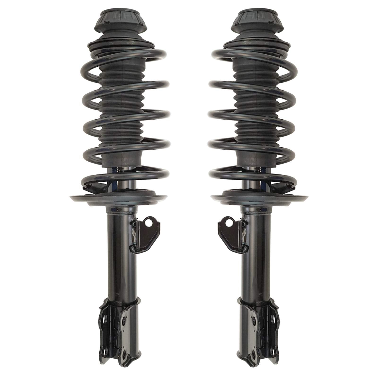Trq Front Strut & Coil Spring Assembly Set Driver & Passenger Sides Compatible With 12-18 Toyota Prius C