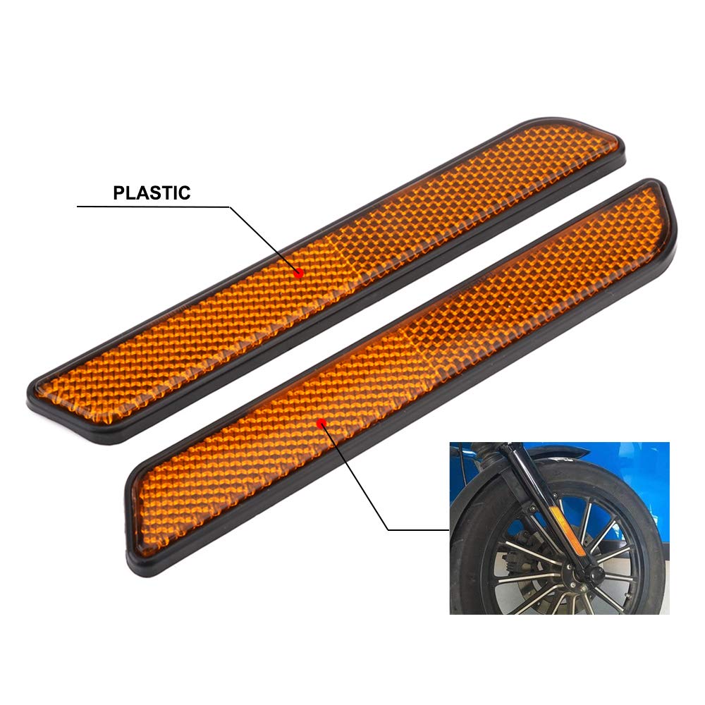 Anxin Motorcycle Side Reflector 2Pc Front For Lower Leg Sliders Dyna Softail Sportster Fxd