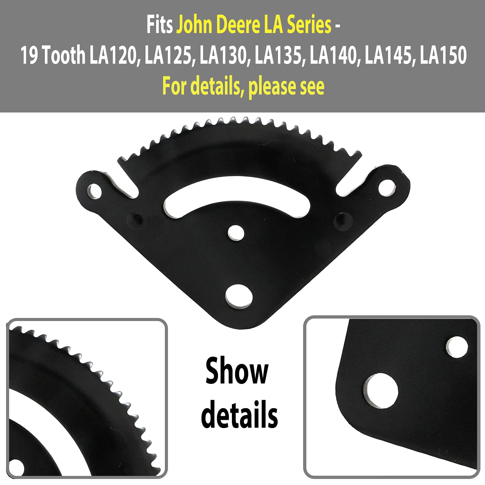 Hrepair Flip Manufacturing Steering Sector Gear & Pinion Kit Fits John Deere La Series - 19 Tooth La120, La125, La130, La135, La140, La145, La150 Replace Part Number Gx21924Ble, Gx20053, Gx20054