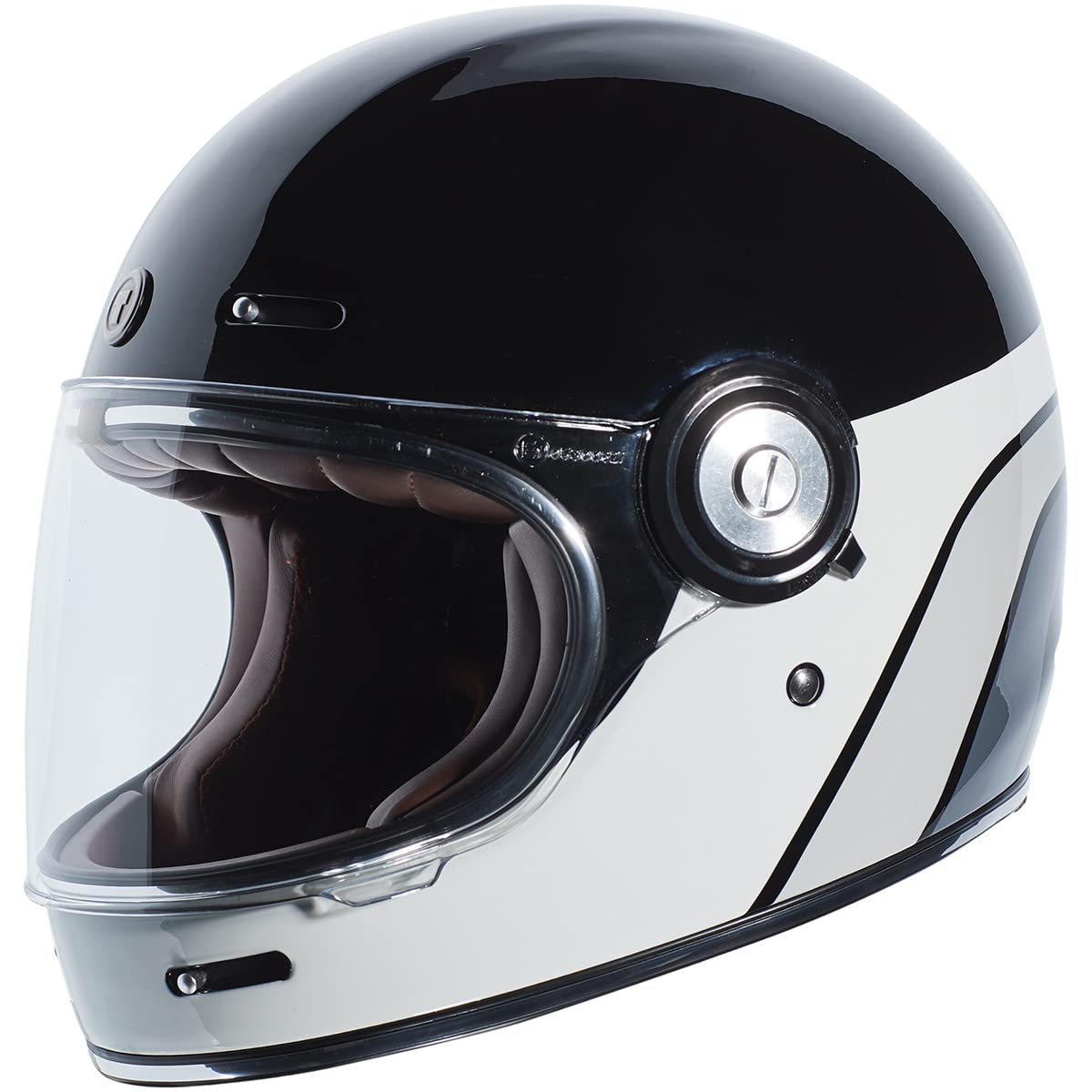 Torc T1 Unisex-Adult Retro Full-Face-Helmet-Style Motorcycle (Dreamliner Grey Gloss Black, X-Large)