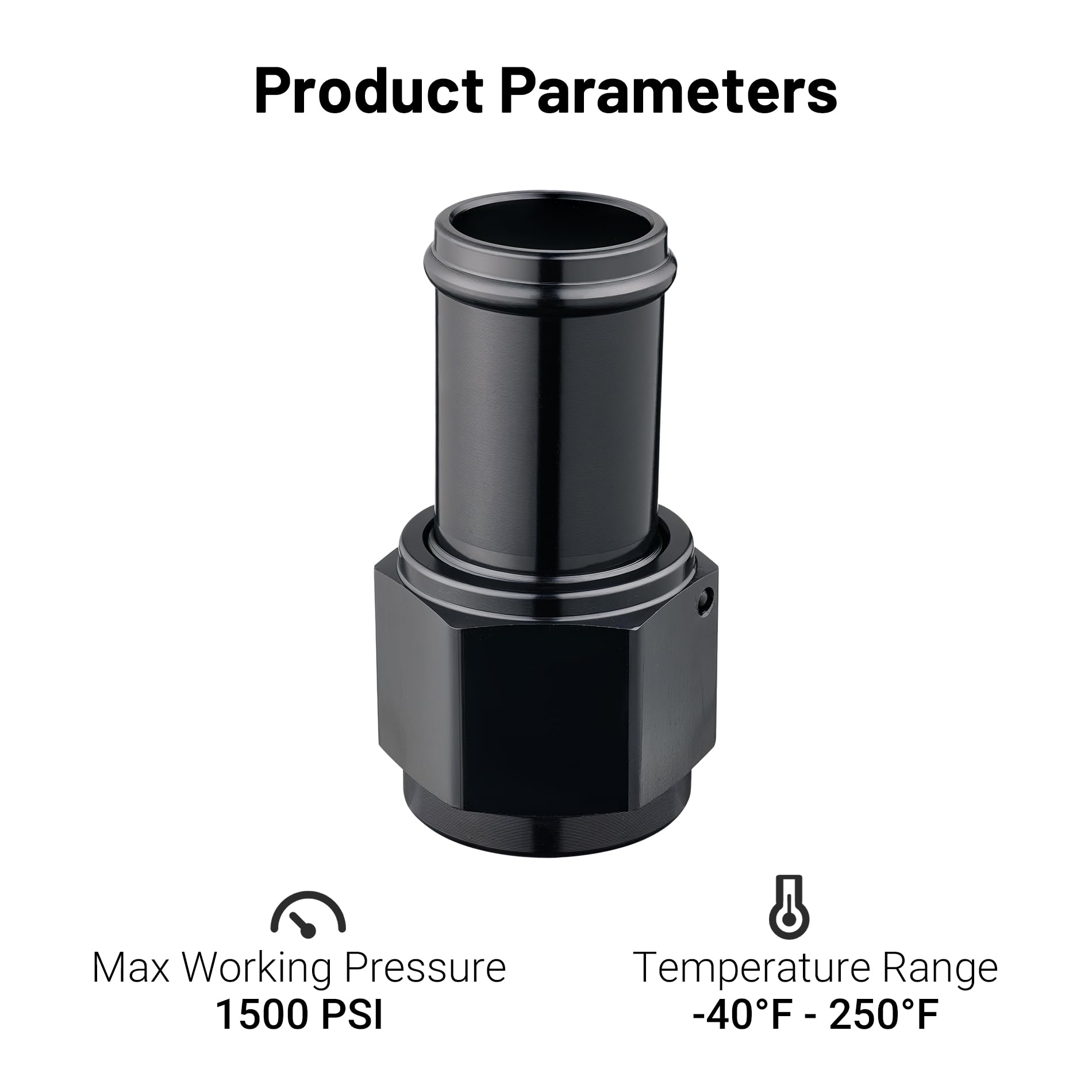 EVIL ENERGY 10AN Female to 3/4'' Barb Hose Fitting Straight Swivel 2PCS