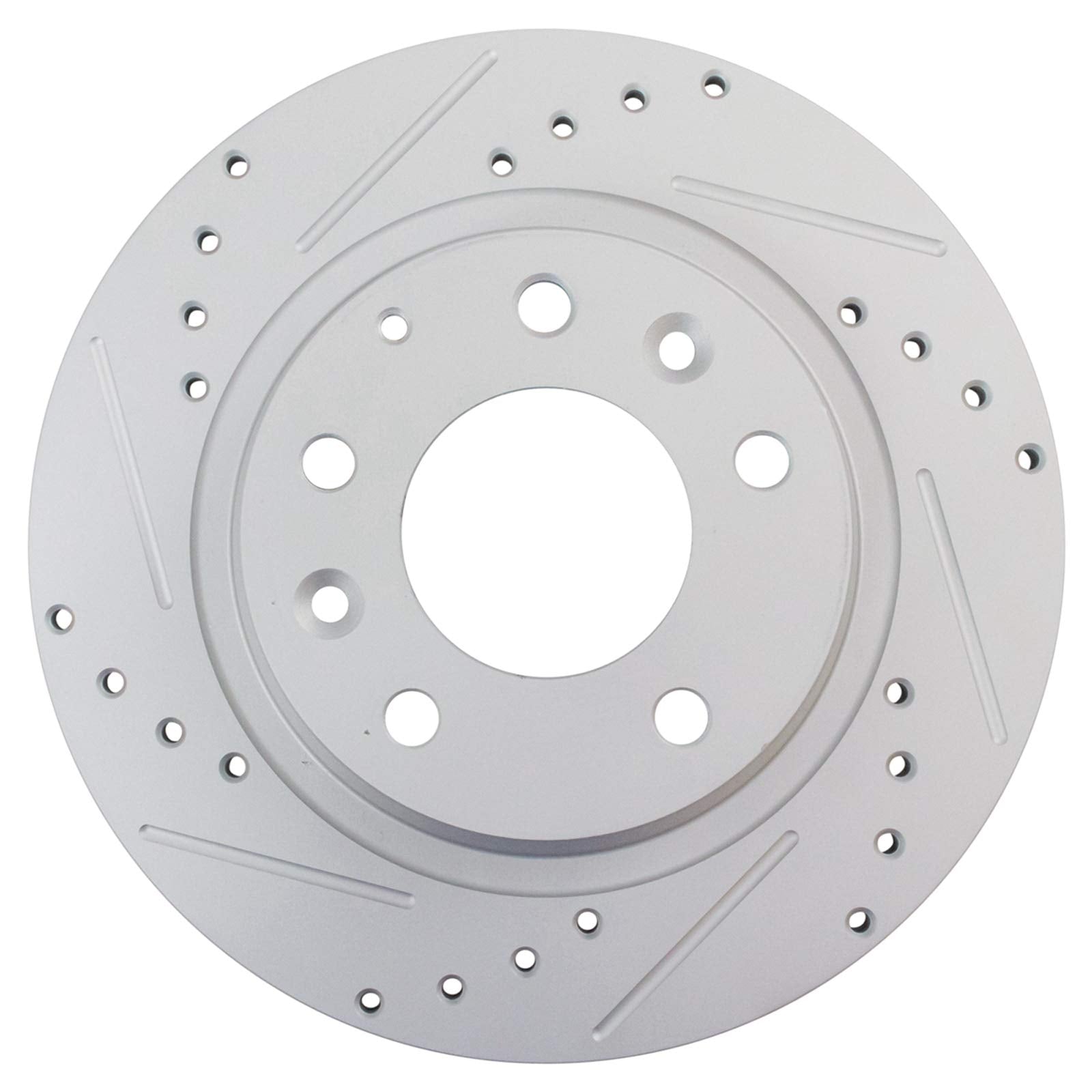 Trq Rear Performance Brake Rotor Drilled Slotted Pair Set For 2003-2013 Mazda 6/2006-2012 Fusion / 2006-2011 Milan / 2007-2012 M