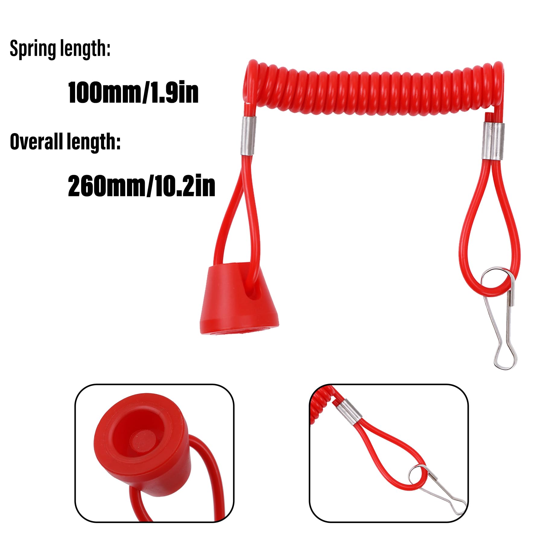 Plaxns 7/8' 22Mm Handlebar 2 Wire Tether Kill Switch Replacement For 110Cc 125Cc Taotao Dirt Pit Bike Atv 4 Wheeler Quad Trail Bike Go Kart