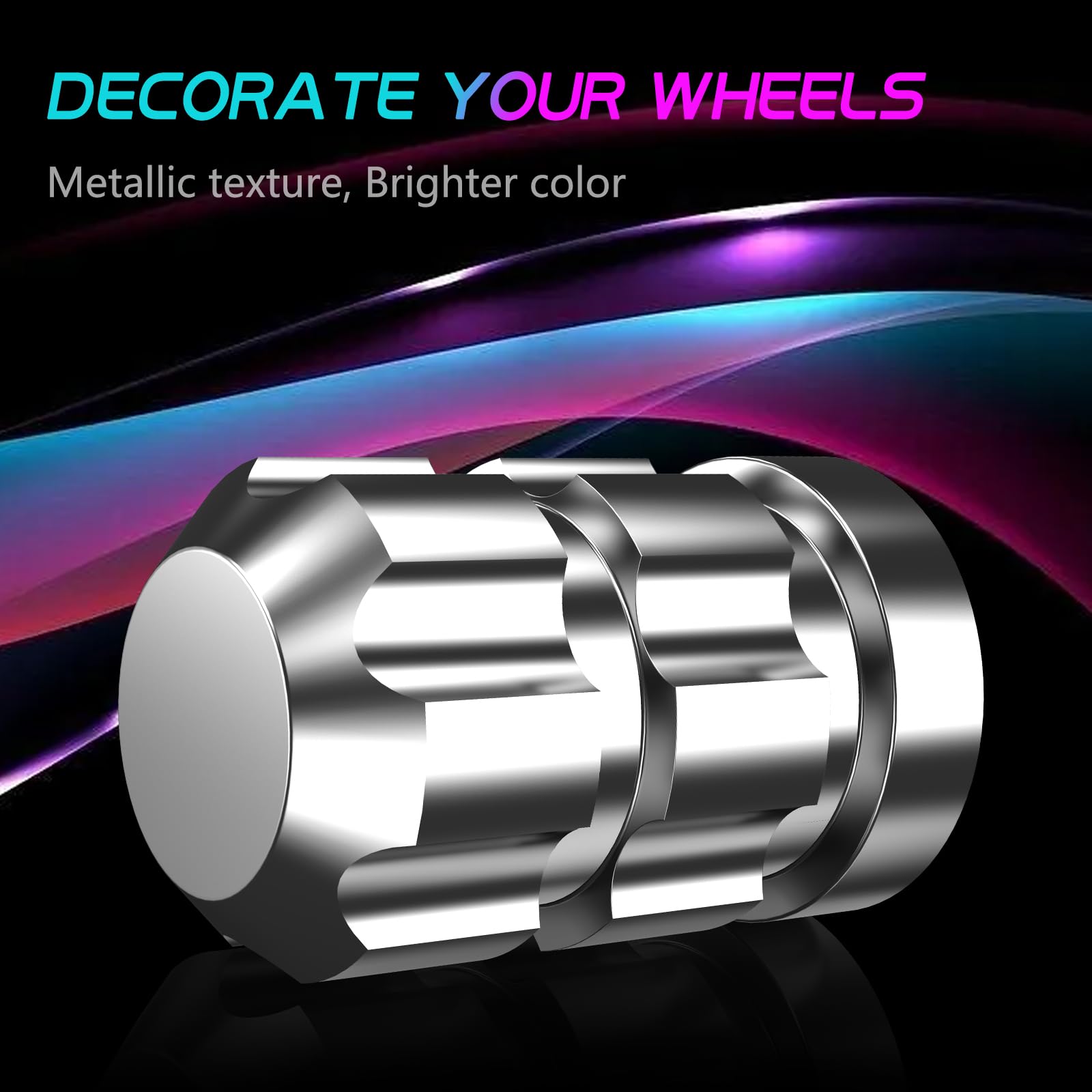 Quarkace Tire Valve Stem Caps, Universal Tire Valve Caps For Car, Motorcycle And Bike, Non-Fading Bright Color, Corrosion Resist