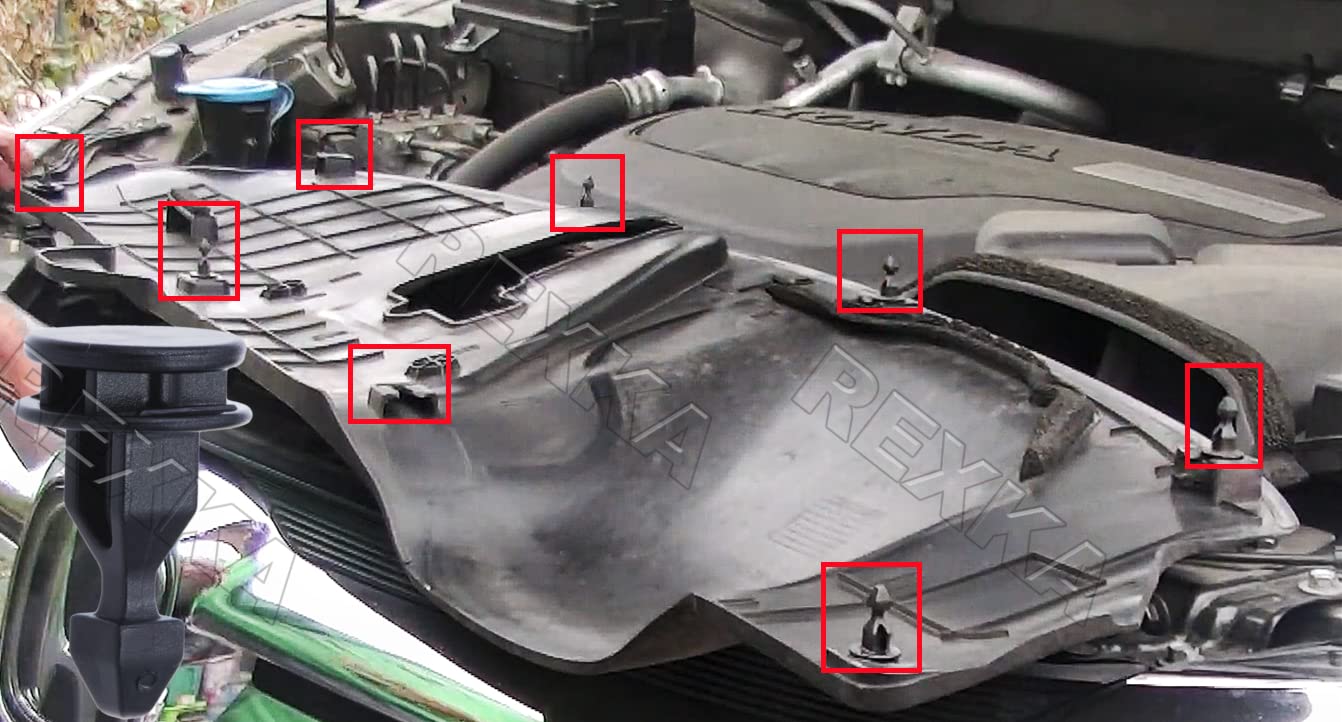 Rexka 30Pcs Striker Engine Cover Retainer Clip Compatible With Honda 91547-Tz5-A02 Honda Odyssey, Pilot & Ridgeline Acura Mdx, R