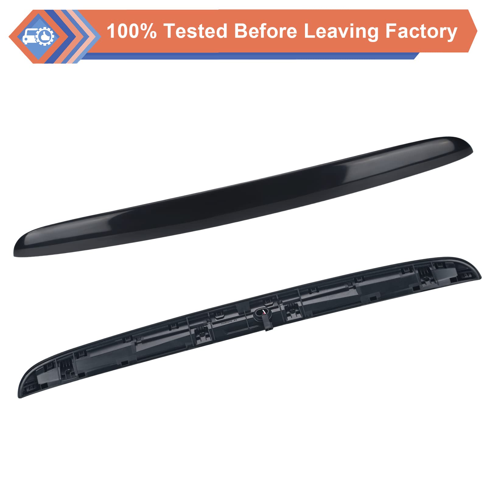 Black Rear Trunk Hatch Handle With Lamp, Tailgate Trim Lid Trunk Liftgate Pull Handle Compatible With BMW Mini Vehicle 2005-2015