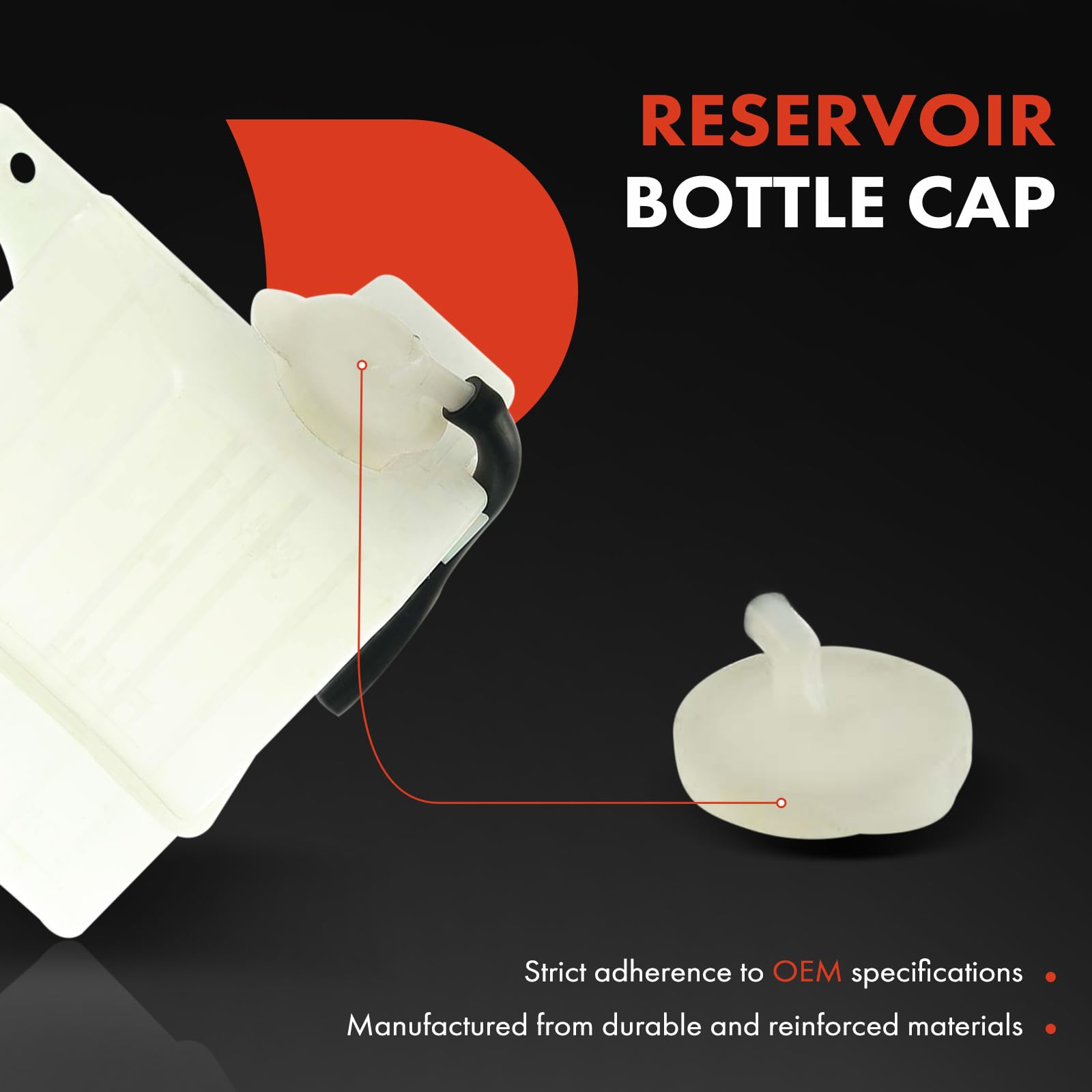 A-Premium Engine Coolant Overflow Recovery Reservoir Tank [With Cap] Compatible With Mazda Protege 1995-2003 [1.5L, 1.6L, 1.8L,