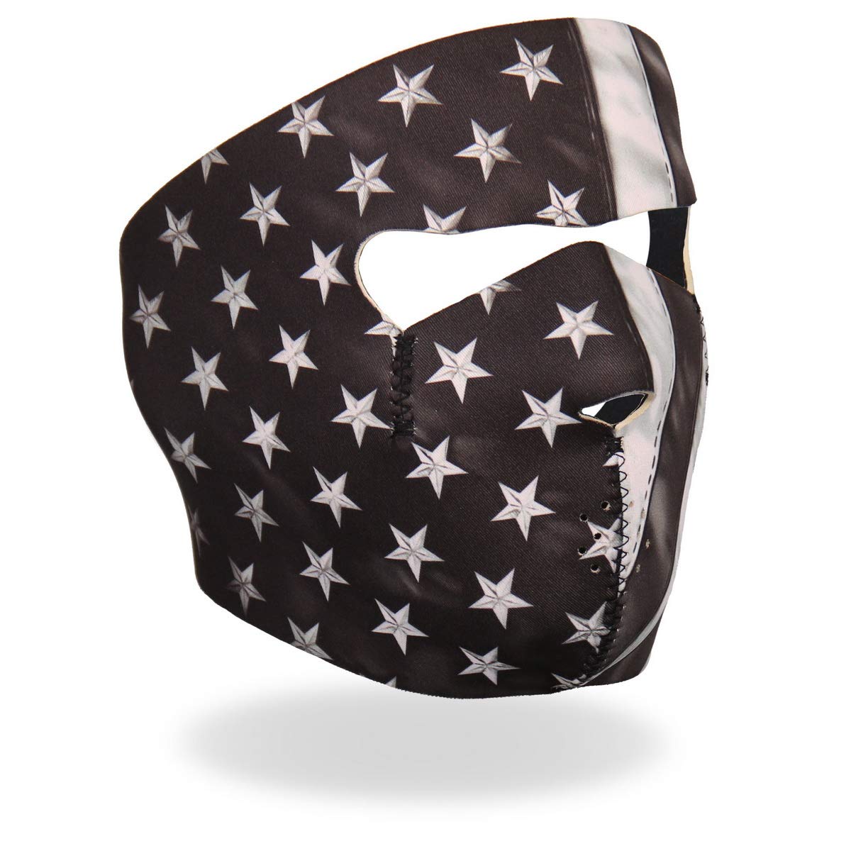 Hot Leathers Unisex-Adult American Flag Face Wrap (Black and White, One Size Fits Most)