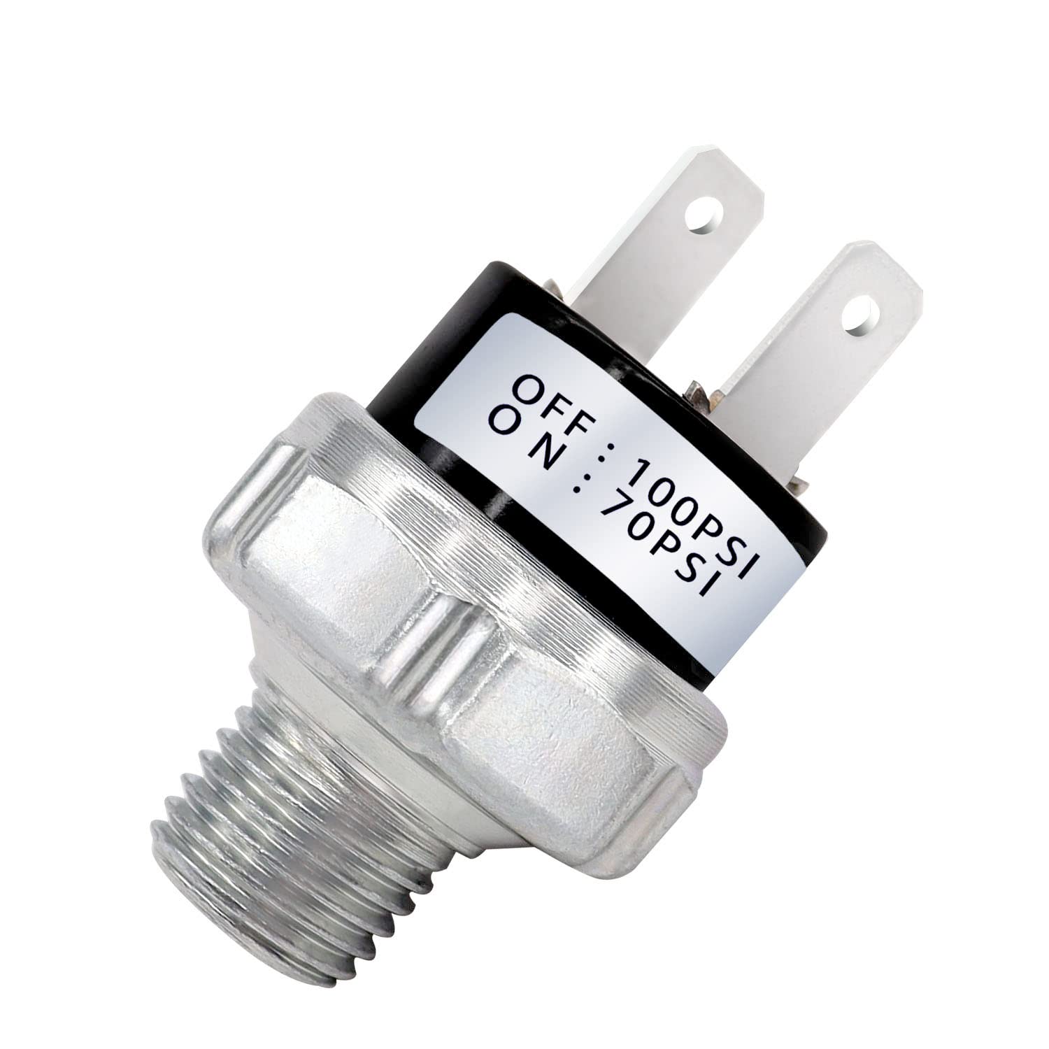 Mankk Air Pressure Switch 70-100 Psi Thread 1/4''Npt 24V 12V Dc Air Compressor Pressure Switch For Air Horn Train 70-100-1/4''Np