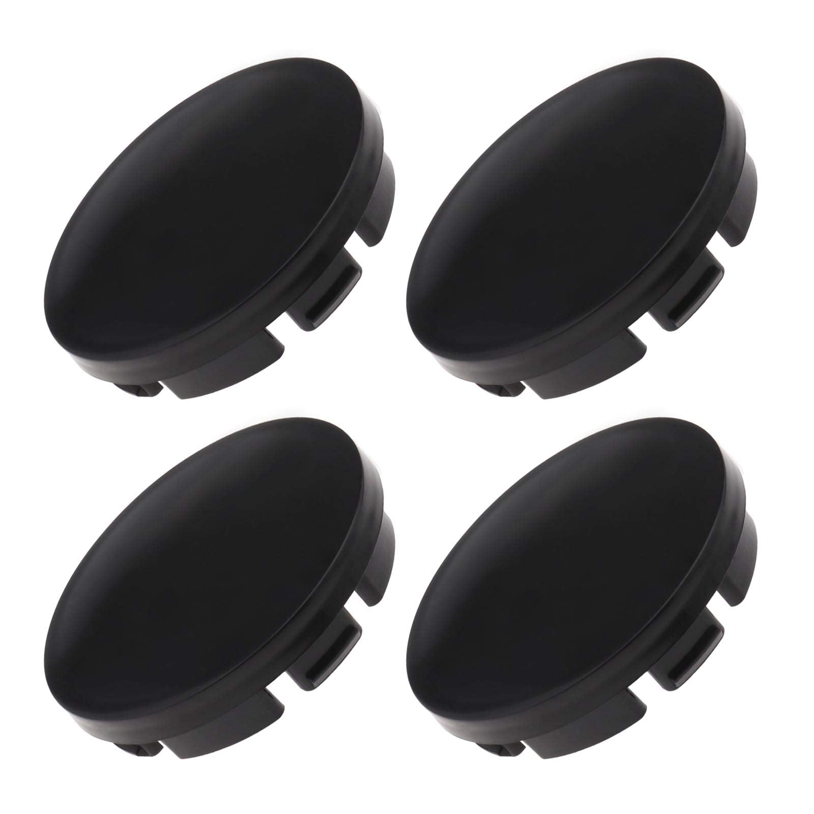 4Pcs Car Auto Wheel Center Caps Front & Rear Hub Covers Black Abs For Vehicle Replacement Accessories 56Mm Outer Diameter