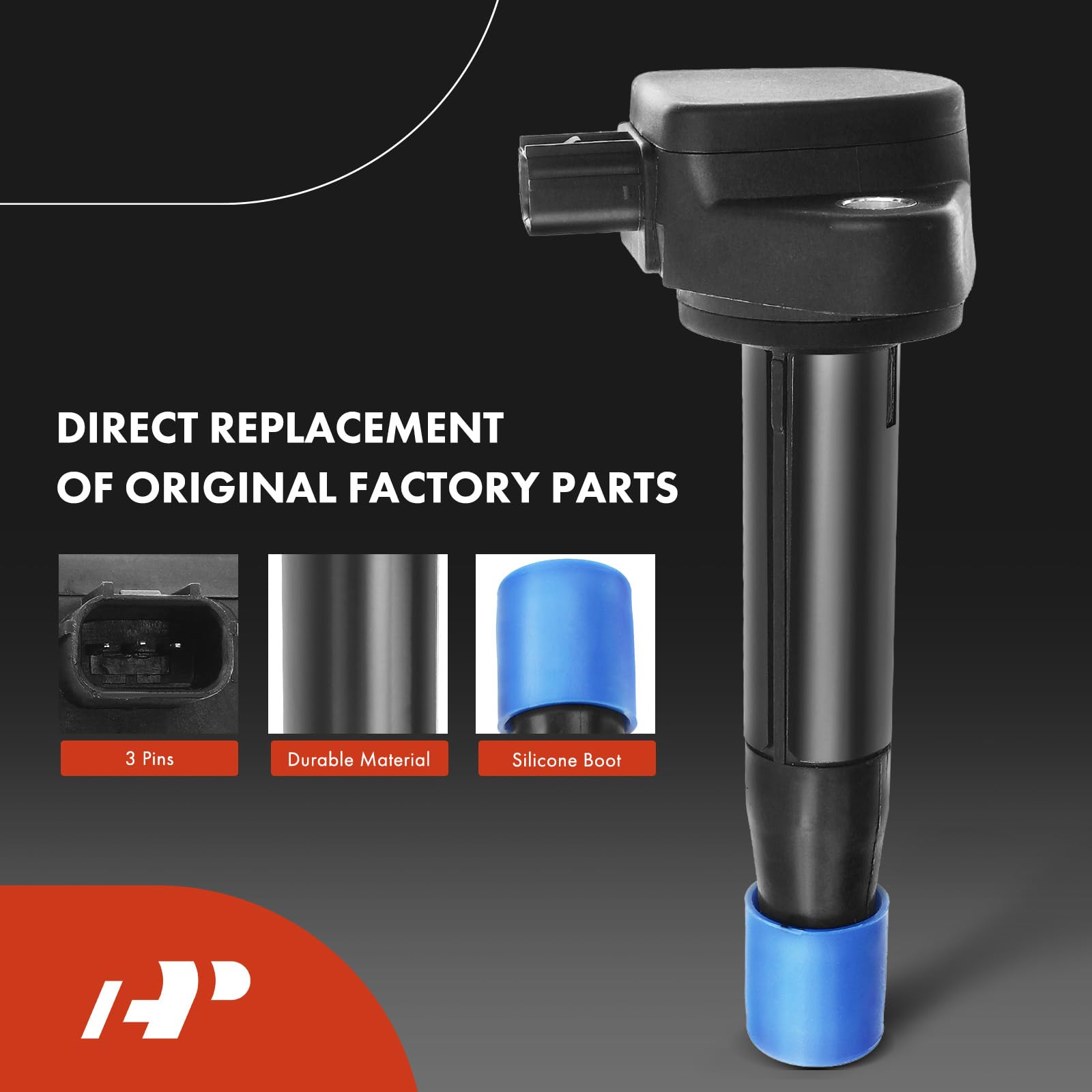 A-Premium Set of 6 Ignition Coil Pack and Iridium Spark Plugs Compatible with Honda Accord 2008-2012 Crosstour Odyssey & Acura R