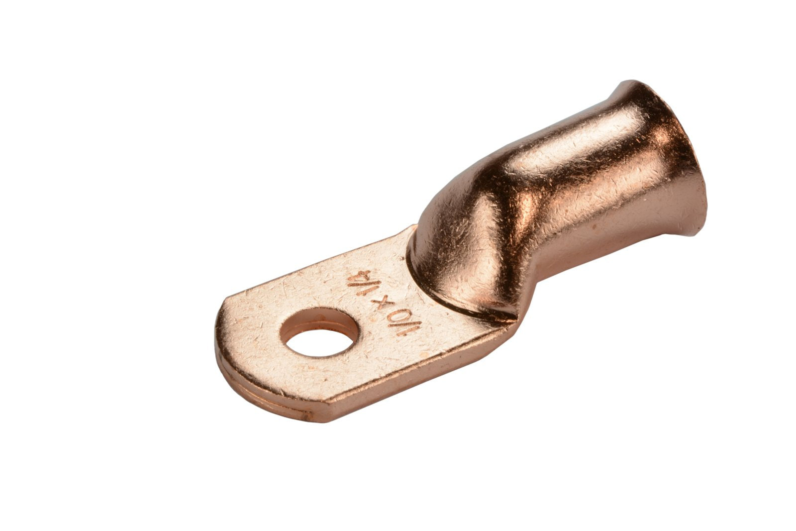 Temco 5 Pack Bare Copper Welding Battery Cable Ends, Lugs Terminal 1/0 Awg 1/4'' Hole (6 Awg To 1/0 Awg Options Available)