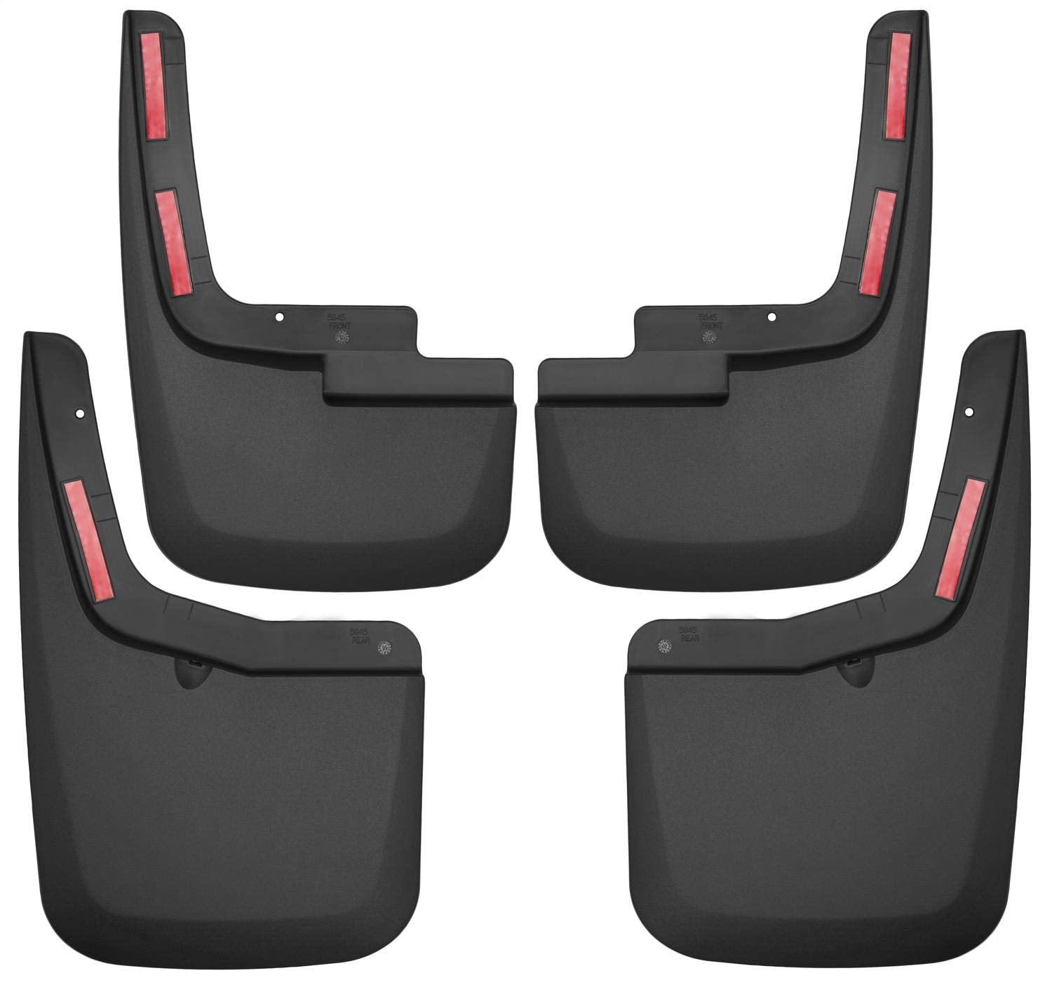 Husky Liners - Front & Rear Mud Guards | 2015-2020 Ford F-150 w/OEM Fender Flares, Front & Rear Set - Black, 4 Pc | 58456