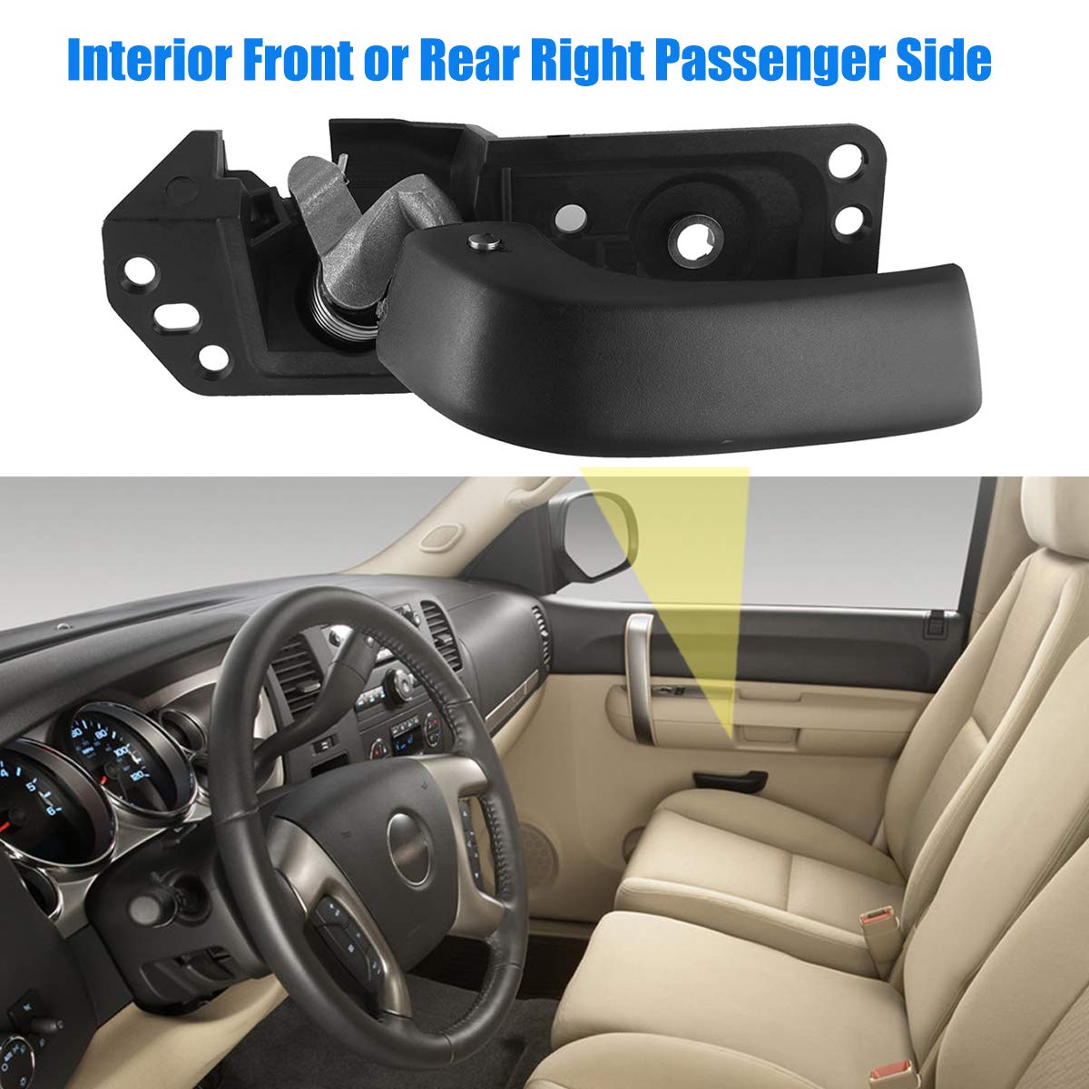 Interior Passenger Door Handle Inside Replacement For Silverado, Gmc Sierra 1500 2500 3500 Tahoe Yukon, Cadillac Escalade 2007 2