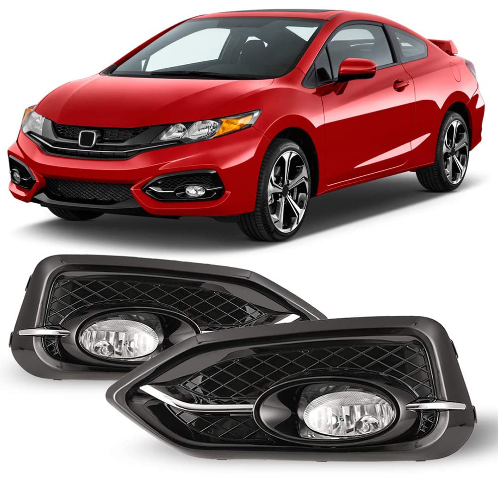 Winjet OEM Series for [2014-2015 Honda Civic Coupe] Driving Fog Lights + Switch + Wiring Kit