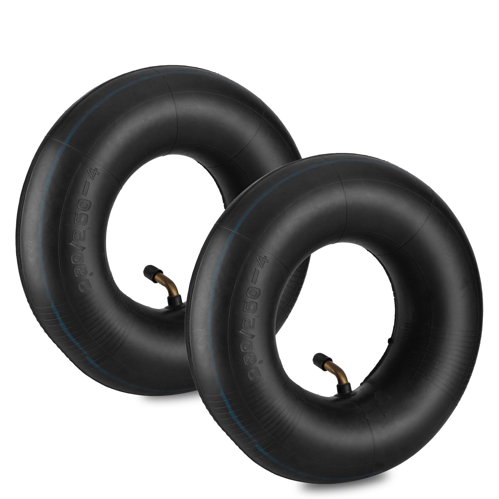 Nigoolata 2.80/2.50-4 Tire Inner Tube 2.50-4 Replacement Inner Tube With Bent Valve Stem For Wheelbarrows, Scooters, Hand Trucks