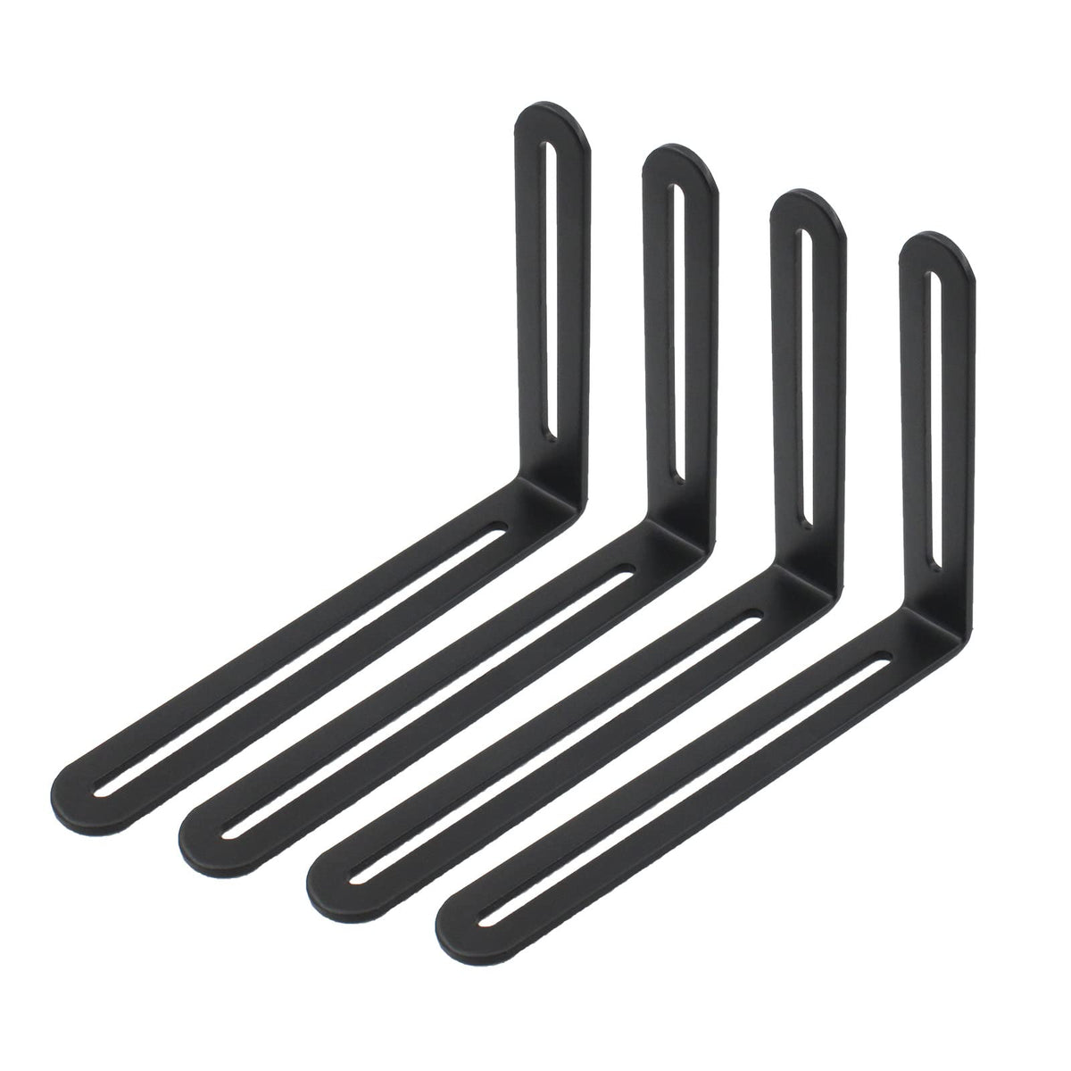 4 Pcs Adjustable L-Shape Corner Brace, Ulifestar Heavy Duty Thicken Stainless Steel Joint Right Angle Brackets L Slotted Support Shelf Bracket For Pc Case,Fixing Furniture-120X165X3Mm/4.72X6.5X0.12''