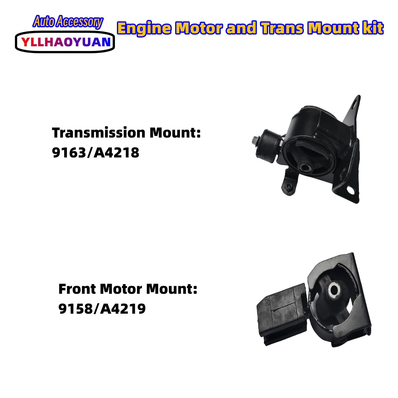 Engine Motor Mount Set 4Pcs Fits For 2003 2004 2005 2006 2007 2008 Corolla 1.8L Matrix Base/ Xr 1.8L 2Wd Pontial Vibe 1.8L A4220