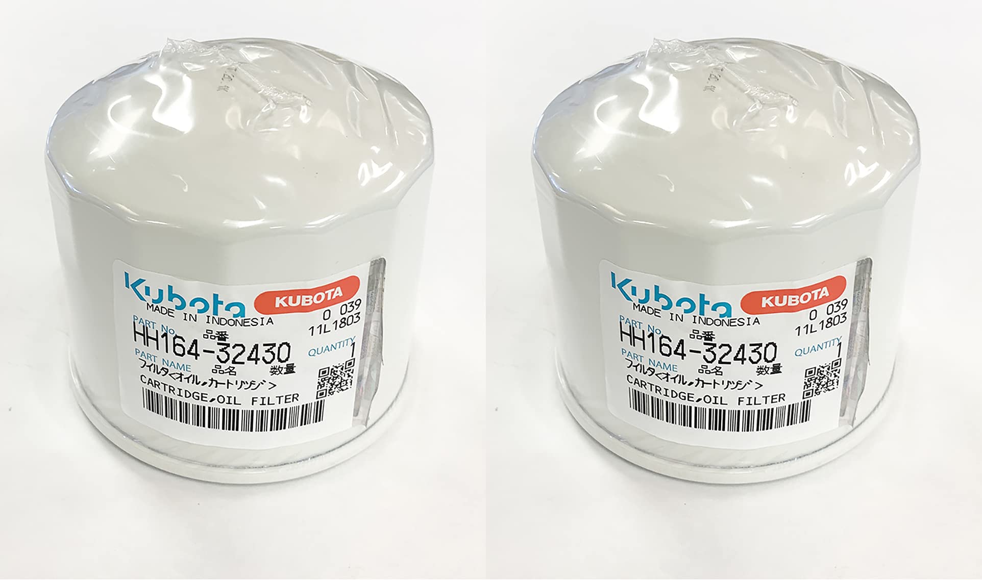 (2) Genuine Oem Kubota Diesel Engine Oil Filter Hh164-32430