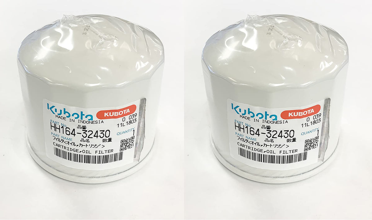 (2) Genuine Oem Kubota Diesel Engine Oil Filter Hh164-32430