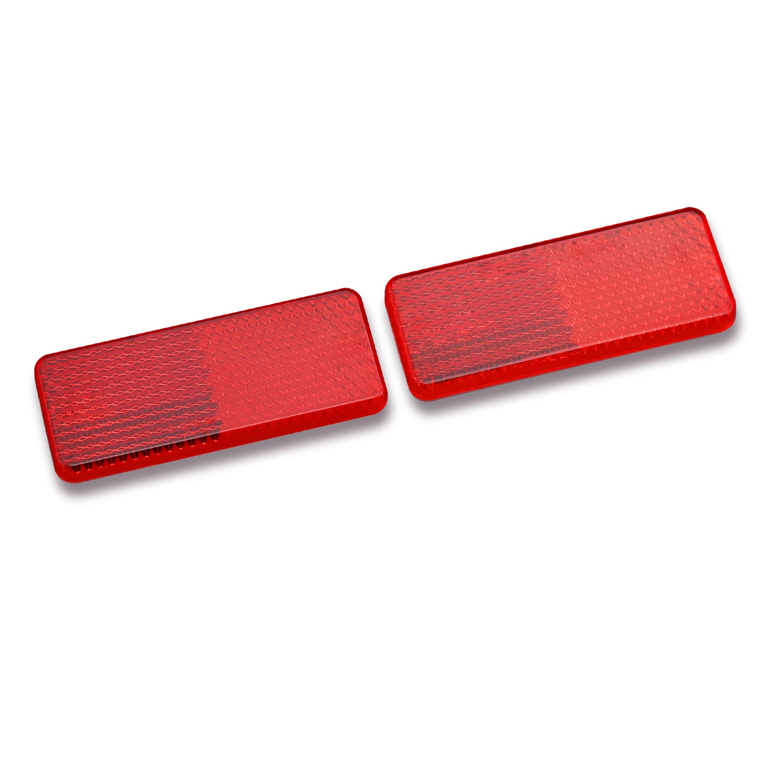 MFC PRO Rectangular Safety Stick-on Reflector Truck Trailer Warning Reflective Plate for Car Caravan Lorry Bus(Red, 2.76 x 1.10 